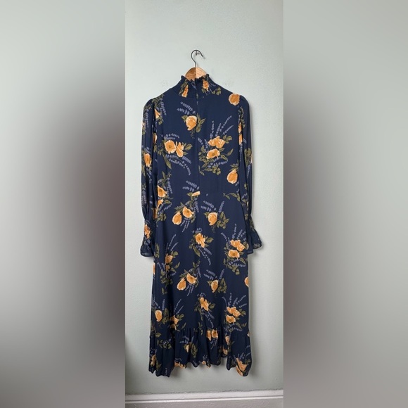 NWT REFORMATION Galena Long Sleeve Midi Dress in Petite Jardin Size 12 - Picture 7 of 16